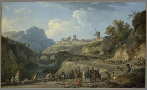 La Construction d'un grand chemin. (A cheval, l'ingénieur Perronet)