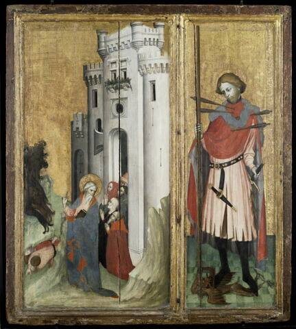 Retable de Thouzon : saint André chassant les démons de la ville de Nicée