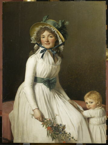 Portrait d’Émilie Sériziat, née Pécoul (vers 1770-1804) et de son fils Émile (1793-mort en bas âge), respectivement belle-sœur et neveu de l’artiste