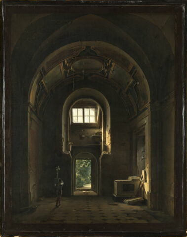 Intérieur d'une chapelle de l'église des Feuillants à Paris. La chapelle Saint-Philippe, avec le tombeau de Raymond de Pélippeaux (+ 1629), secrétaire et conseiller du roi.