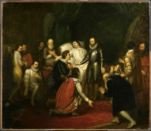 Henri III à son lit de mort, en 1589