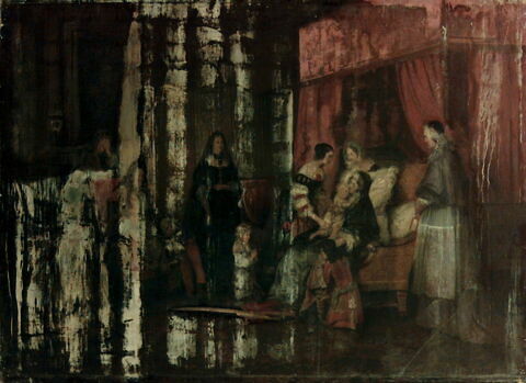 Derniers moments de la Grande Dauphine, Marie Anne Christine de Bavière, belle-fille de Louis XIV, en 1690, image 2/2