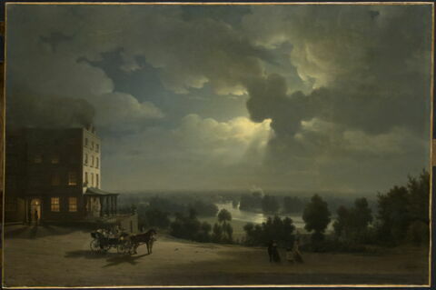 Vue de la campagne de Richmond, effet de clair de lune