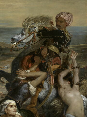 Scènes des massacres de Scio. Familles grecques attendant la mort ou l'esclavage, image 8/23