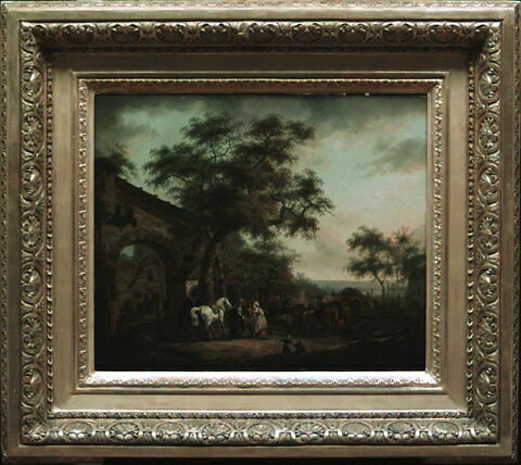 Le départ du convoi, dit aussi : Paysage avec figures et animaux, image 2/2