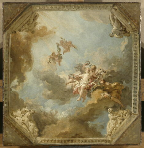 Zéphire et Flore. Projet de plafond, image 2/3