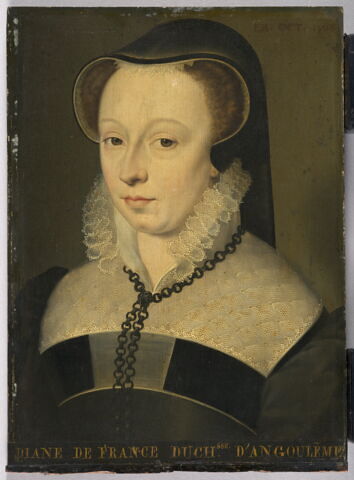 Diane de France, duchesse d'Angoulême (1538-1619), fille naturelle et légitimée de Henri II, roi de France.
