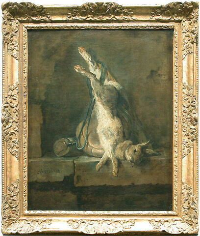 Lapin mort et attirail de chasse, image 2/2