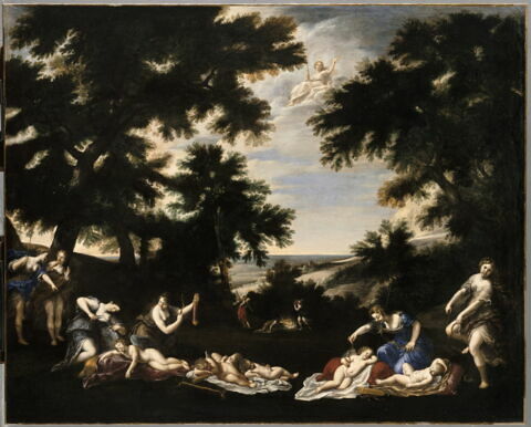 Les Amours désarmés par les nymphes de Diane, dit aussi à tort La Terre, image 3/3