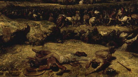 Marius défait les Cimbres dans la plaine située entre Belsannettes et la grande Fugère(Provence), dit: La défaite des Cimbres., image 4/6
