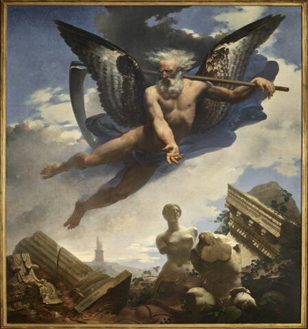 Le Temps montrant les ruines qu'il amène, et les chefs-d'oeuvre qu'il laisse ensuite découvrir