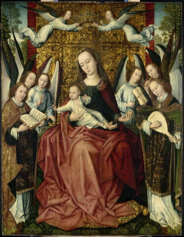 Vierge en Majesté entourée d'anges