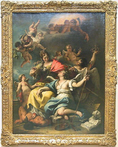 La France, sous les traits de Minerve, terrasse l'Ignorance et protège les Arts, image 3/3