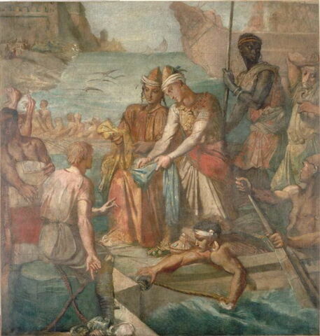 Marchands orientaux dans un port occidental., image 3/3