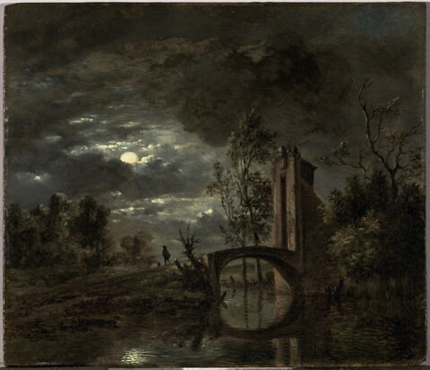 Paysage au clair de lune