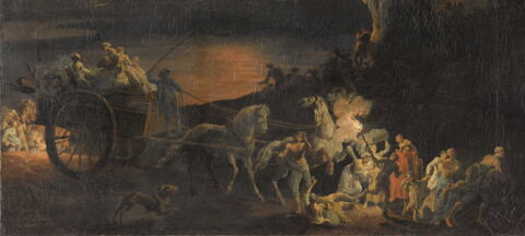 L'éruption du Vésuve ; vue en hauteur, image 3/5