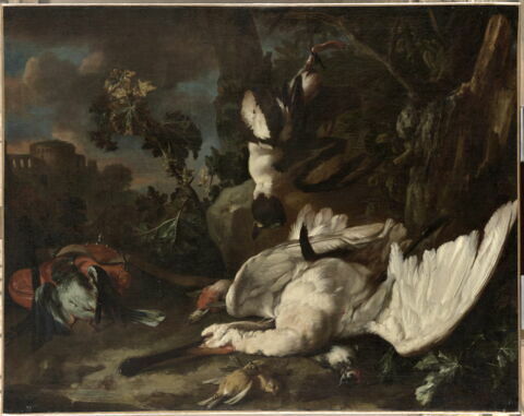 Nature morte de gibier au coq de bruyère