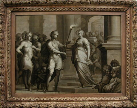 Théagène reçoit le flambeau des mains de Chariclée, image 2/5