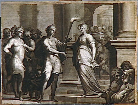 Théagène reçoit le flambeau des mains de Chariclée, image 5/5