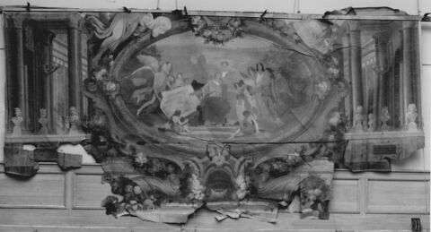 Grand décor : allégorie de l'inauguration des galeries historiques de Versailles, le 10 juin 1837