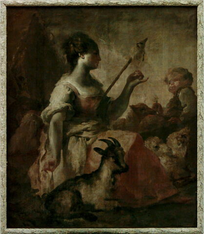 Bergère filant sa quenouille, image 2/2