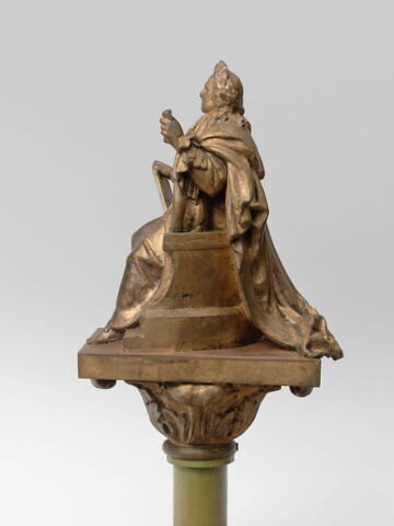 Louis XVIII sommet du sceptre de la statue La Restauration du Quadrige de l'arc de triomphe du Carrousel, image 4/10