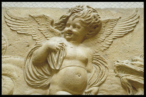 Nymphe et petit génie monté sur un dragon marin, image 6/7