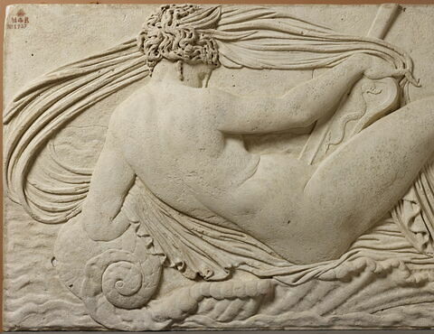 Nymphe et petit génie monté sur un dragon marin, image 2/7