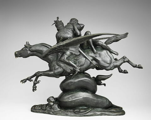 Angélique et Roger montés sur l'hippogriffe, image 4/6