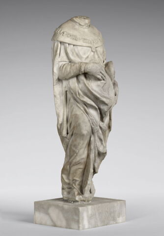 Statuette acéphale d'un roi de France vêtu d'un manteau fleurdelysé, et portant le collier de l'ordre de saint Michel, image 5/6