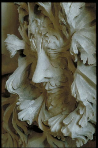 Tympan décoré d'un masque feuillu, image 3/3