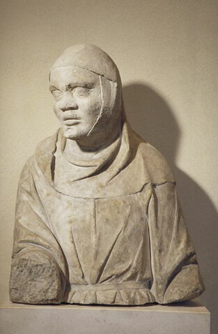 Buste d'homme encapuchonné (bourreau de la flagellation du Christ ?)