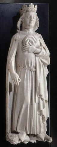 Charles IV le Bel, roi de France tenant un sac contenant ses entrailles (+1328), image 7/12