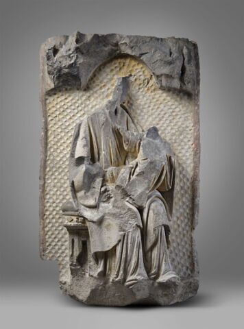 La Vierge assise et l'Enfant présentés sous un dais, image 2/4