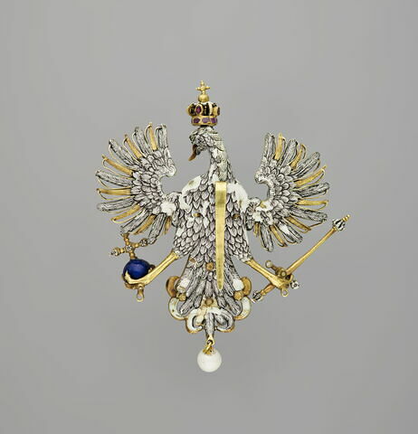 Aigle blanc de Pologne monté en agrafe, image 2/5