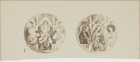 Valve de miroir : Dieu le Père entre saint Jean Baptiste et saint Charlemagne, image 4/5