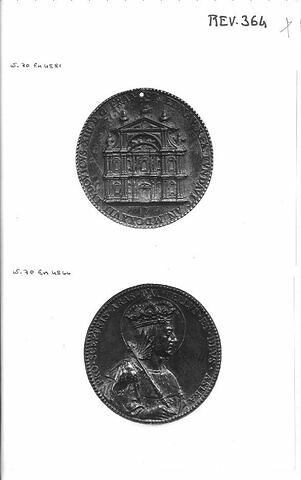 Médaille : Louis IX / façade de l'église Saint-Paul-Saint-Louis