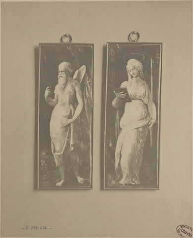 Plaque : Saint Jérôme, d'une série de deux plaques 