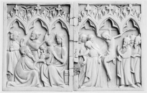 Diptyque : l'Adoration des Mages ; la Crucifixion
