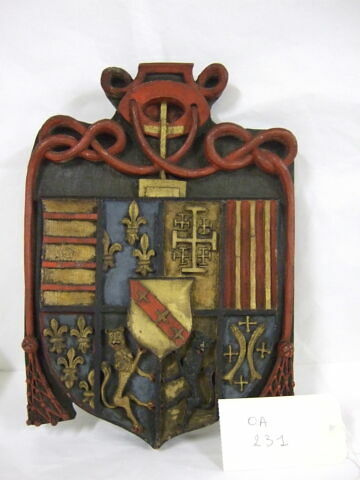 Ecusson aux armes d'un cardinal de Lorraine