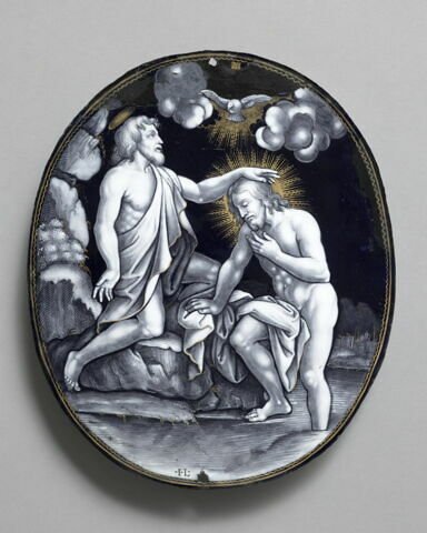 Plaque : Le Baptême du Christ