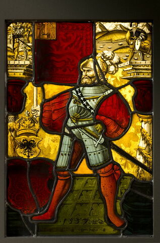 Panneau rectangulaire aux armes de l'État de Schwiz et du Saint Empire