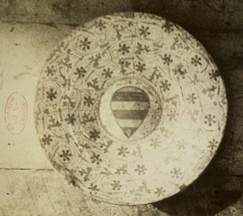 Petit plat rond : armoiries, image 3/3