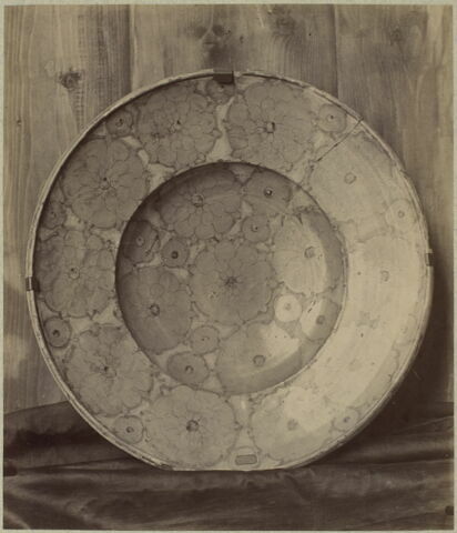 Grand plat rond : décor floral, image 4/4