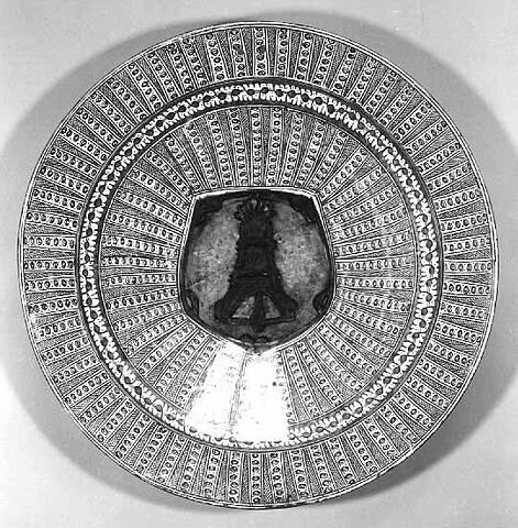 Plat rond creux : armoiries (?), image 5/5
