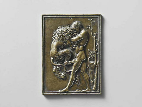 Plaquette : Hercule et le lion de Némée