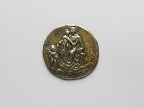Médaillon : la Vierge assise, Jésus enfant, saint Jean-Baptiste