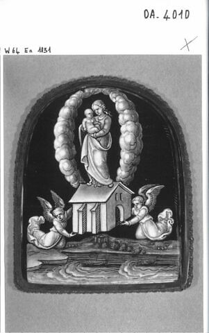 Plaque : L'Arrivée de la maison de la Vierge à Lorette, image 3/3