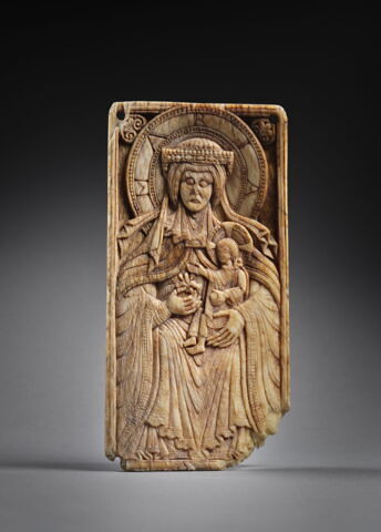 Plaque : Vierge à l'enfant