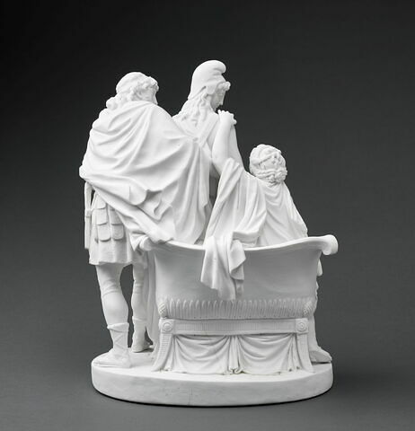 Groupe en biscuit de porcelaine : Les Adieux de Pâris et d'Hélène, image 5/5